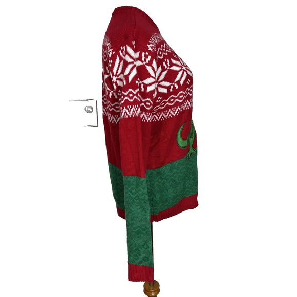 Blizzard Bay  T-Rex Ugly Christmas Sweater Size S - Picture 5 of 13